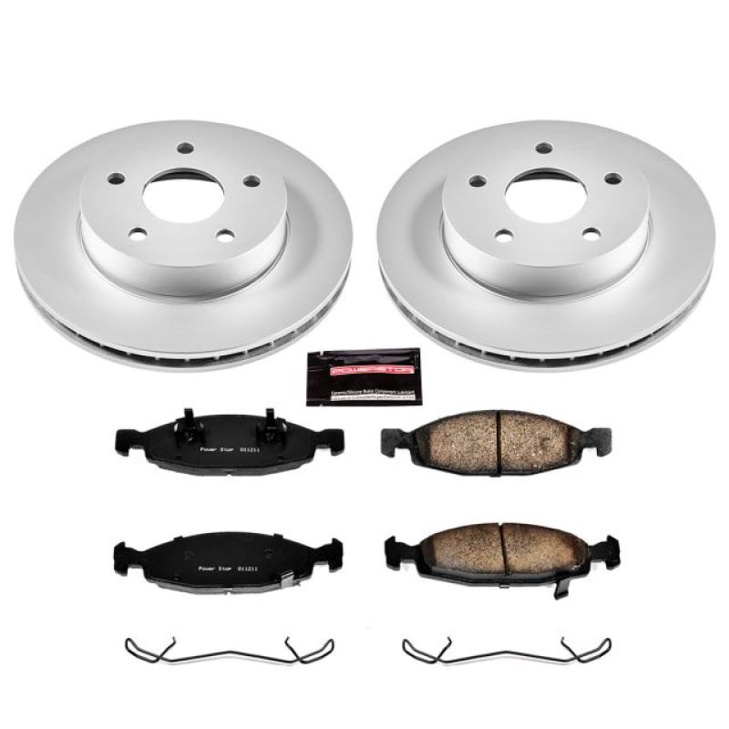 PSB Z17 Evolution Coated Kit - Power Stop 99-02 Jeep Grand Cherokee Front Z17 Evolution Geomet Coated Brake Kit