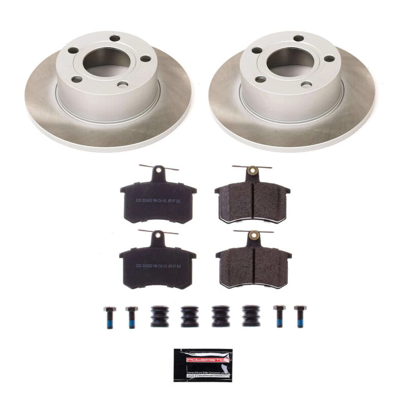 PSB Semi-Coated Rotor Kits - Power Stop 95-98 Audi A6 Quattro Rear Semi-Coated Rotor Kit