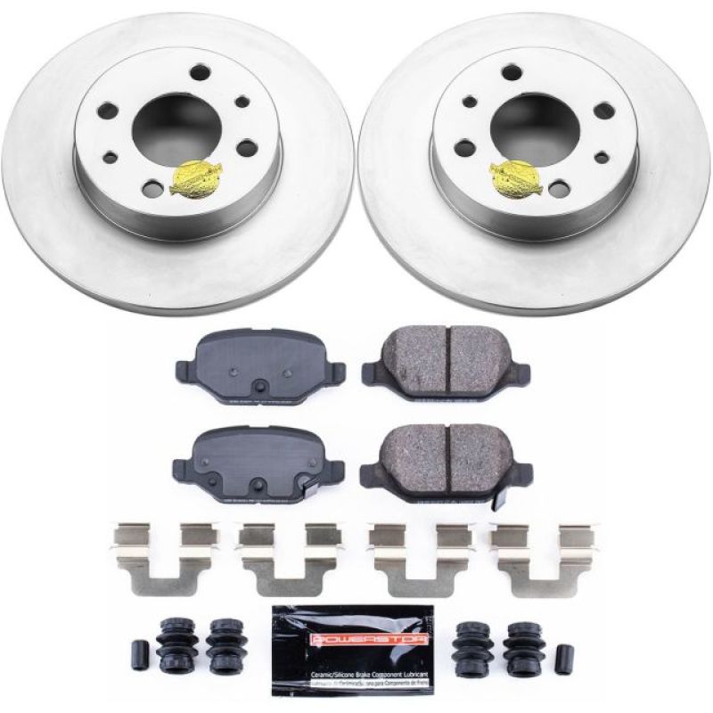 PSB Z23 Evolution Coated Kit - Power Stop 12-18 Fiat 500 Rear Z23 Evolution Sport Coated Brake Kit