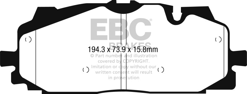 EBC Redstuff Brake Pad Sets - EBC 18-19 Audi S4 / S5 Redstuff Ceramic Low Dust Front Brake Pads
