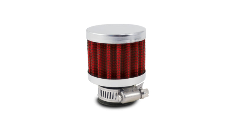 VIB Breather Filters - Vibrant Crankcase Breather Filter w/Chrome Cap 2 1/8in 55mm Cone ODx2 5/8in 68mm Tallx3/4in 19mm ID