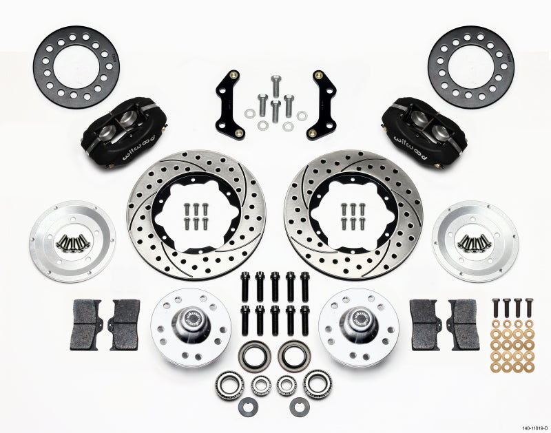 WIL Dynalite Brake Kit - Wilwood Forged Dynalite Front Kit 11.00in Drilled 73-80 CDP A B E & F Body