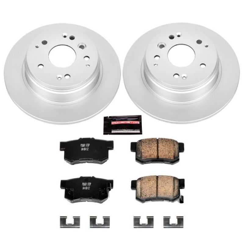 PSB Z17 Evolution Coated Kit - Power Stop 04-08 Acura TL Rear Z17 Evolution Geomet Coated Brake Kit