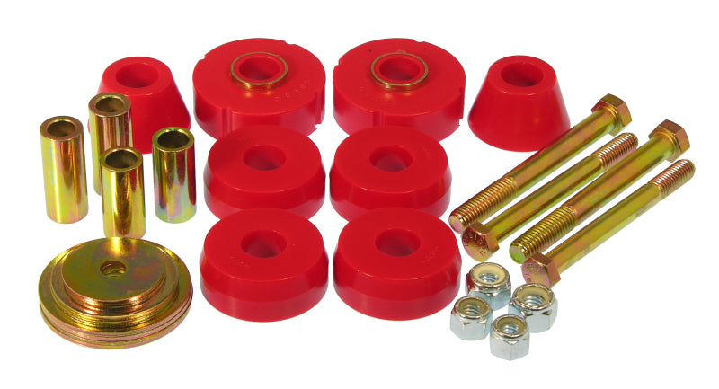 PRO Body/Subframe Bush - Red - Prothane 63-66 Chevy C10 1/2Ton 2wd PU Body Mount - Red