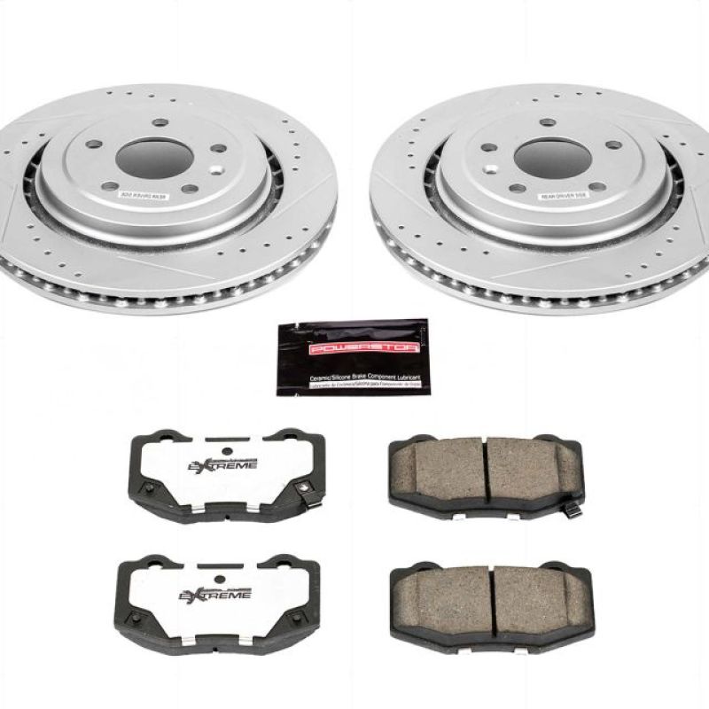 PSB Z26 Street Warrior Kit - Power Stop 14-19 Chevrolet Corvette Rear Z26 Street Warrior Brake Kit