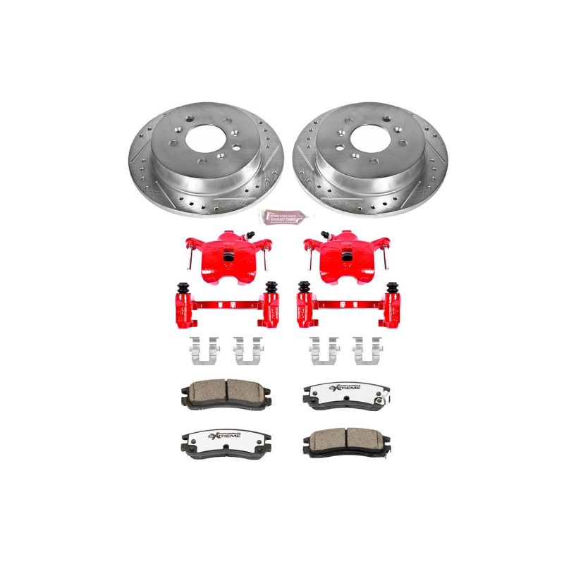 PSB Z26 Street Kit w/Cals - Power Stop 08-09 Buick Allure Rear Z26 Street Warrior Brake Kit w/Calipers