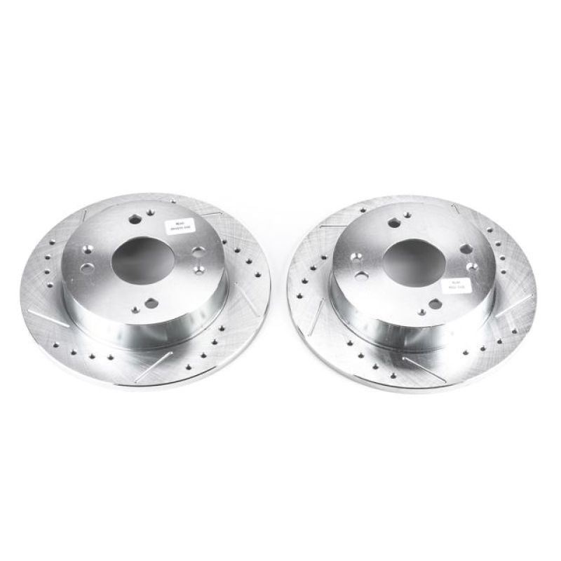 PSB Evolution Drill/Slot Rotor - Power Stop 1997 Acura CL Rear Evolution Drilled & Slotted Rotors - Pair