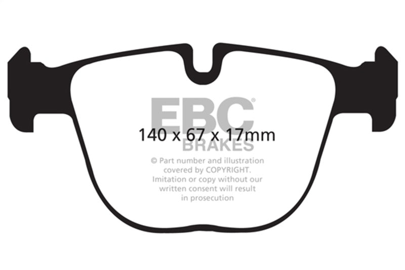 EBC Yellowstuff Brake Pad Sets - EBC 10+ BMW X5M 4.4 Twin Turbo Yellowstuff Rear Brake Pads