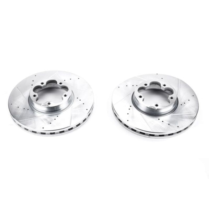 PSB Evolution Drill/Slot Rotor - Power Stop 15-19 Ford Transit-350 HD Front Evolution Drilled & Slotted Rotors - Pair