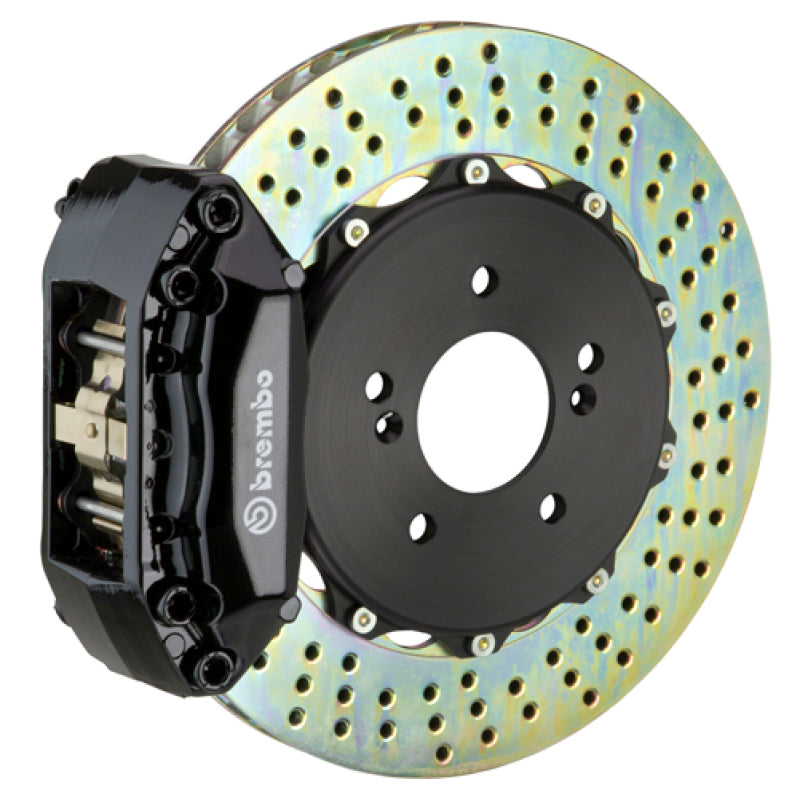 BRB Big Brake Kits - Brembo 92-98 318i/325i (Excl. xDrive) Front GT BBK 4 Piston Cast 2pc 320x28 2pc Rotor Drilled-Black