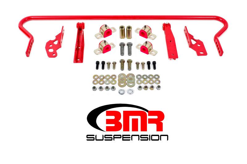 BMR Sway Bar Kits - BMR 11-14 S197 Mustang Rear Hollow 25mm Adj. Sway Bar Kit w/ Bushings - Red
