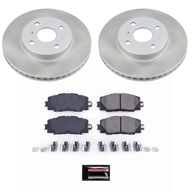 PSB Semi-Coated Rotor Kits - Power Stop 07-18 Toyota Yaris Front Semi-Coated Rotor Kit