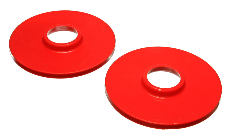 ES Spring Isolators - Red - Energy Suspension 97-06 Jeep Wrangler YJ & TJ Red Rear Coil Spring Isolator Set