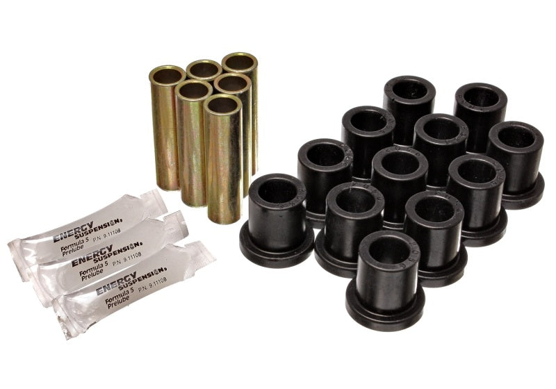 ES Spring/Shackle Bush - Black - Energy Suspension 57-72 Ford F-100 / F-150 Rear 2WD Black Spring and Shackle Set