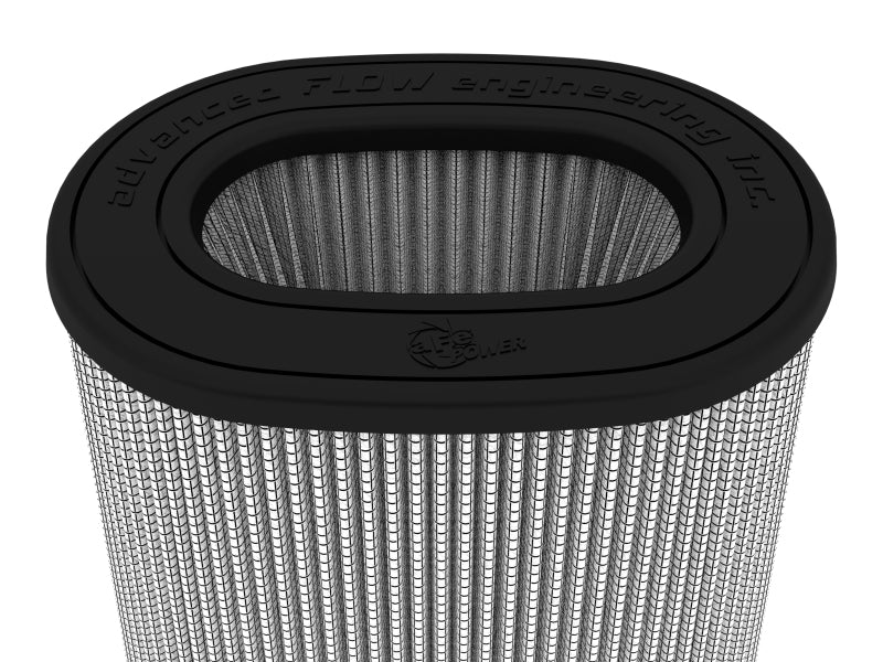 AFE Universal Pro Dry S Filter - aFe Magnum FLOW Pro DRY S Air Filter 6.75x4.75 Flange 8.25x6.25 Base (Mt2) 7.25x5 Top 8.5 Height