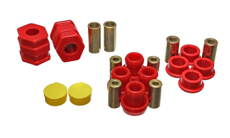 ES Cntrl Arm Bushings - Red - Energy Suspension 99-00 Honda Civic Si Red Front Control Arm Bushing Set