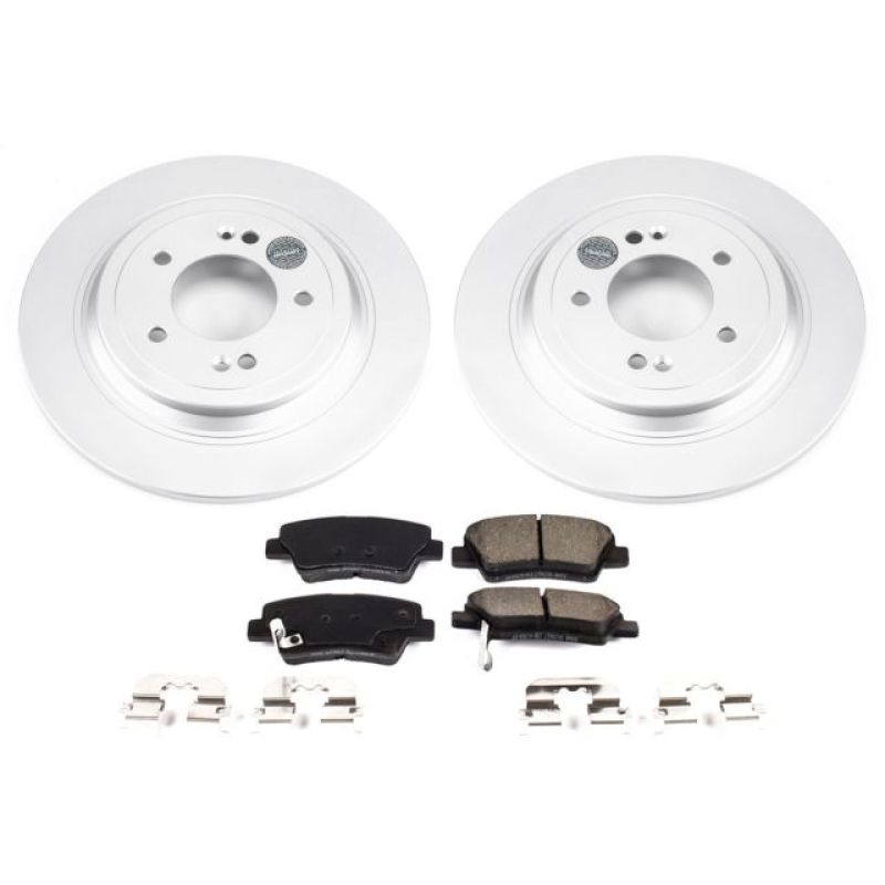 PSB Z17 Evolution Coated Kit - Power Stop 17-18 Kia Sportage Rear Z17 Evolution Geomet Coated Brake Kit