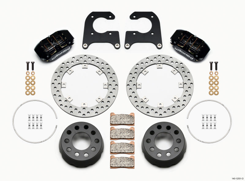 WIL Dynapro Brake Kit - Wilwood Dynapro Lug Mount Single Rear Dynamic Kit SA Drilled M-W/Lamb Ends .690in Studs