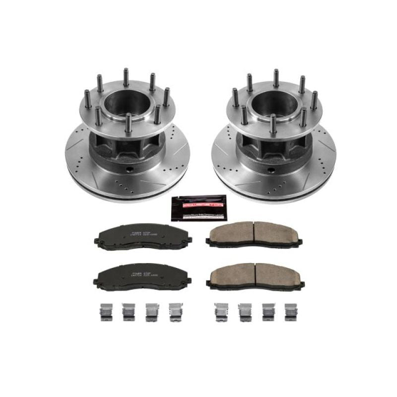 PSB Evolution Drill/Slot Rotor - Power Stop 13-16 Ford F-350 Super Duty Front Z23 Evolution Brake Kit
