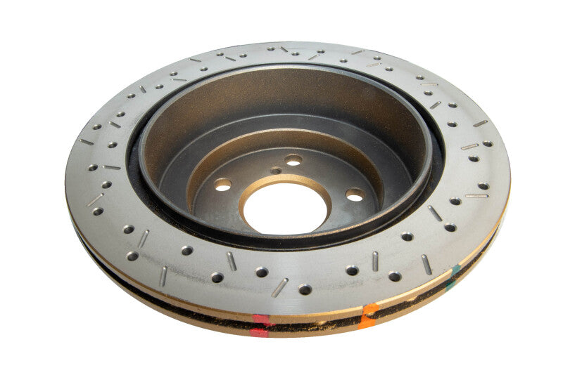 DBA 4000 Slot&Drill Rotors - DBA 98-00 Subaru WRX Front Drilled & Slotted 4000 Series Rotor