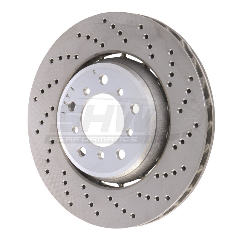 SHW Drilled Lightweight Rotors - SHW 01-06 BMW M3 3.2L Right Front Drilled Lightweight Brake Rotor (European Model) (34112282802)