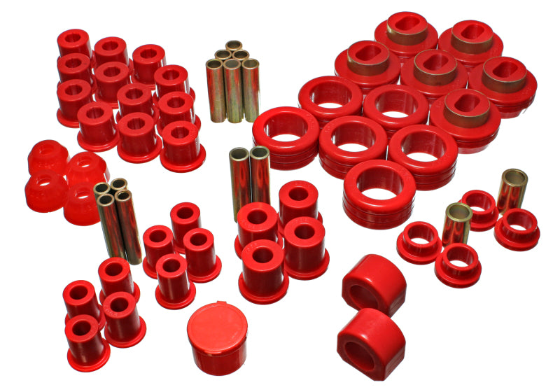 ES Hyper-Flex Sets - Red - Energy Suspension 81-87 Chevy/GMC 4WD (W/ Stock Front Springs) Red Hyper-flex Master Bushing Set