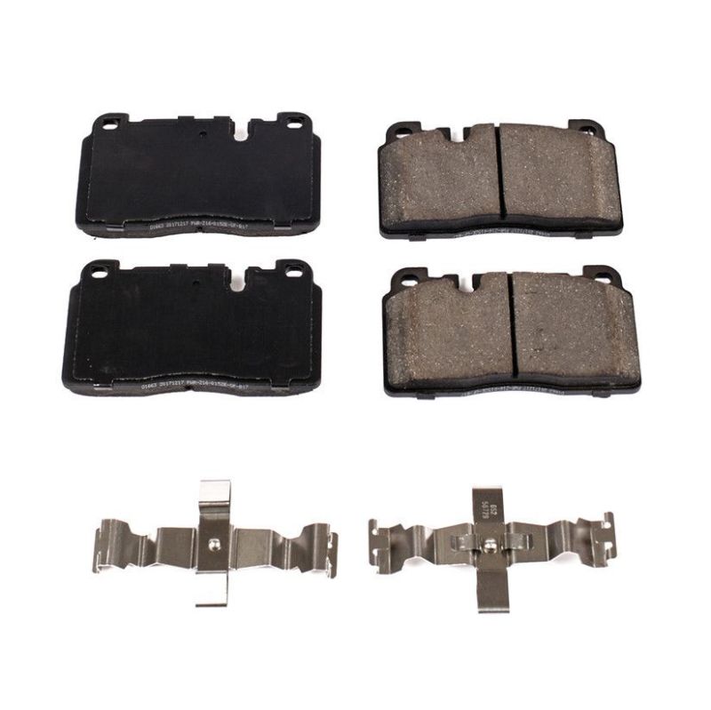 PSB Z17 Evolution Brake Pads - Power Stop 17-18 Audi A6 Front Z17 Evolution Ceramic Brake Pads w/Hardware