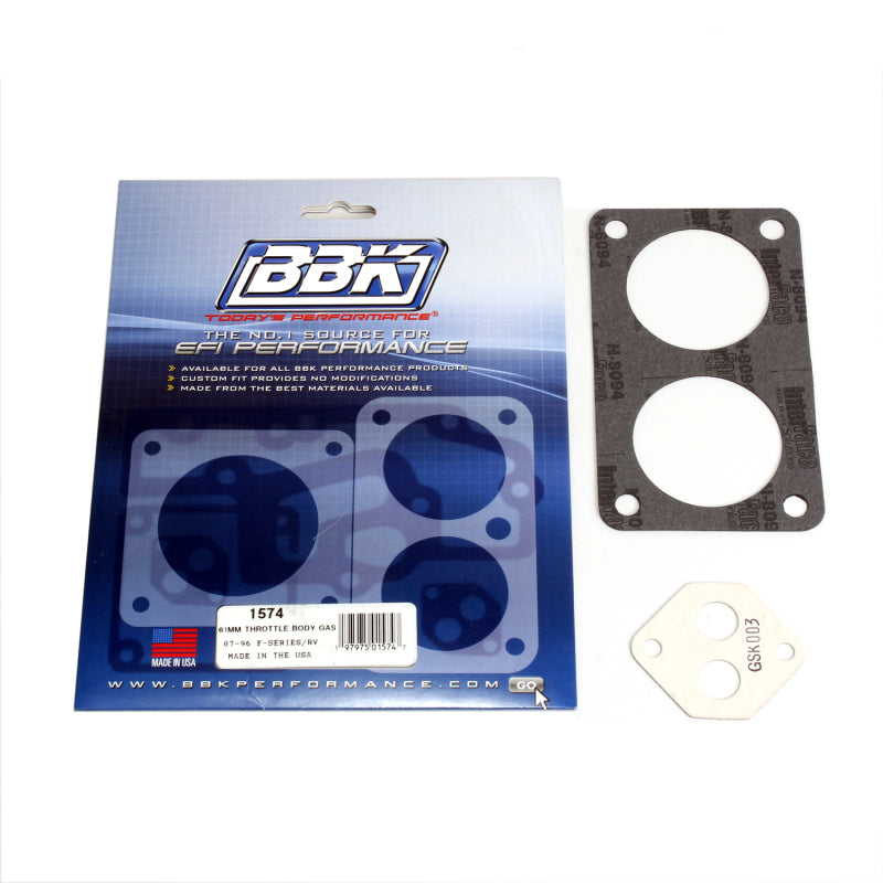 BBK Throttle Body Gasket Set - BBK 87-03 Ford F Series Truck Twin 61mm Throttle Body Gasket Kit