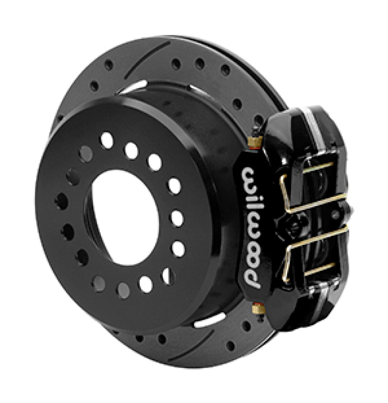 WIL Dynapro Brake Kit - Wilwood Small Ford 11 in. Forged Dynapro Low-Profile Rear Parking Brake Kit (Drilled & Slotted)