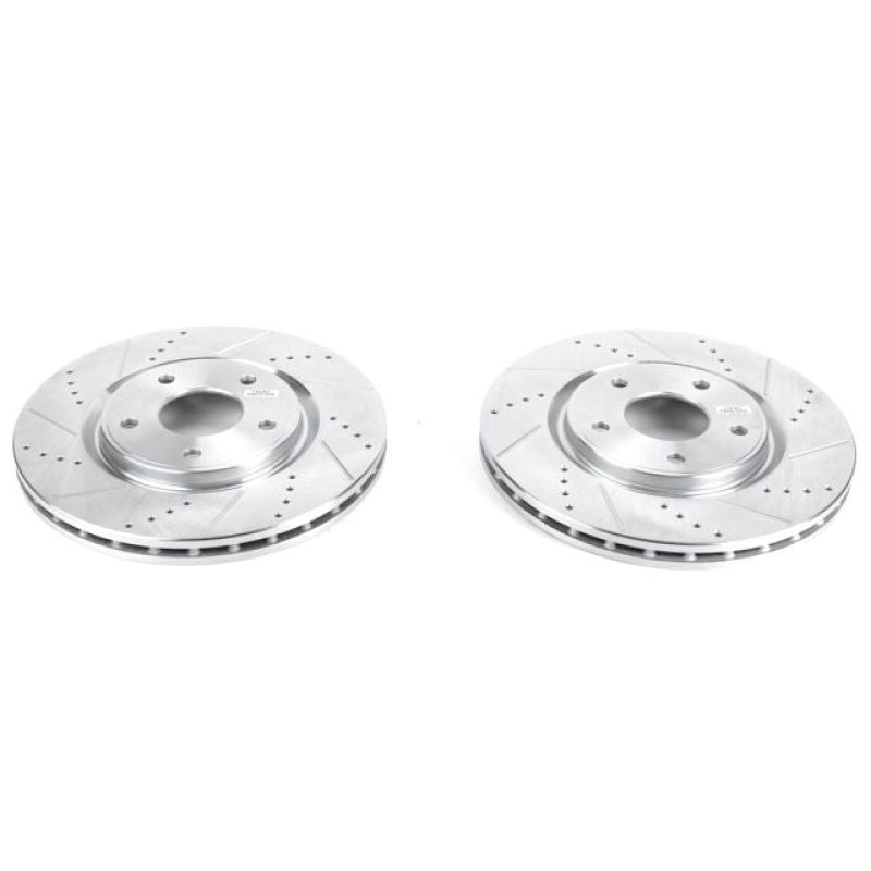 PSB Evolution Drill/Slot Rotor - Power Stop 17-19 Chrysler Pacifica Front Evolution Drilled & Slotted Rotors - Pair