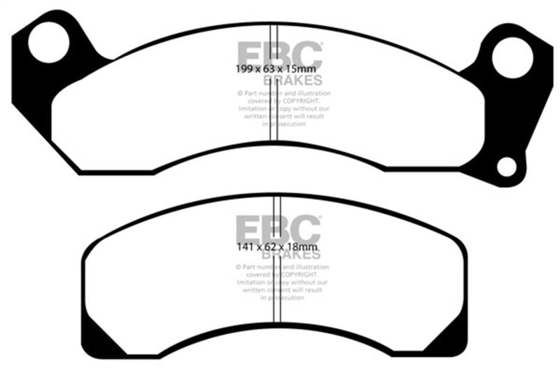 EBC Ultimax2 Brake Pad Sets - EBC 87-91 Ford Country Squire 5.0 Ultimax2 Front Brake Pads