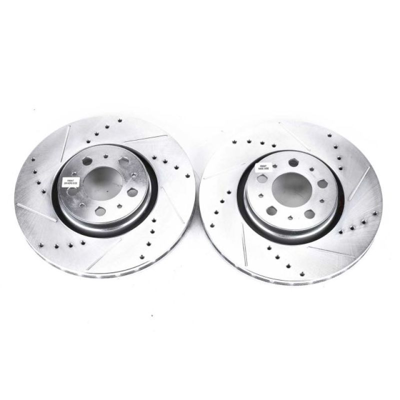 PSB Evolution Drill/Slot Rotor - Power Stop 08-09 Volvo S60 Front Evolution Drilled & Slotted Rotors - Pair