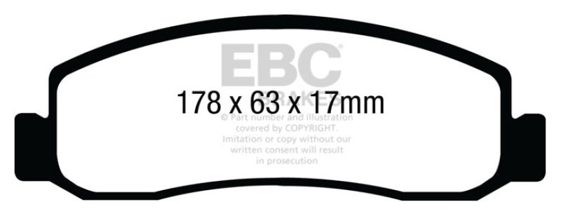 EBC Extra Duty Brake Pad Sets - EBC 11 Ford F250 (inc Super Duty) 6.2 (2WD) Extra Duty Front Brake Pads