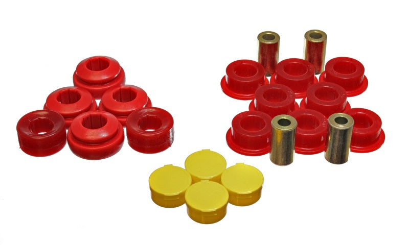 ES Cntrl Arm Bushings - Red - Energy Suspension 01-05 Honda Civic/CRX / 02-05 Civic Si Red Rear Control Arm Bushing Set