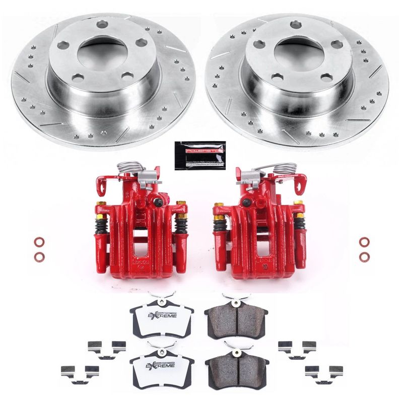 PSB Z26 Street Kit w/Cals - Power Stop 99-04 Audi A6 Quattro Rear Z26 Street Warrior Brake Kit w/Calipers