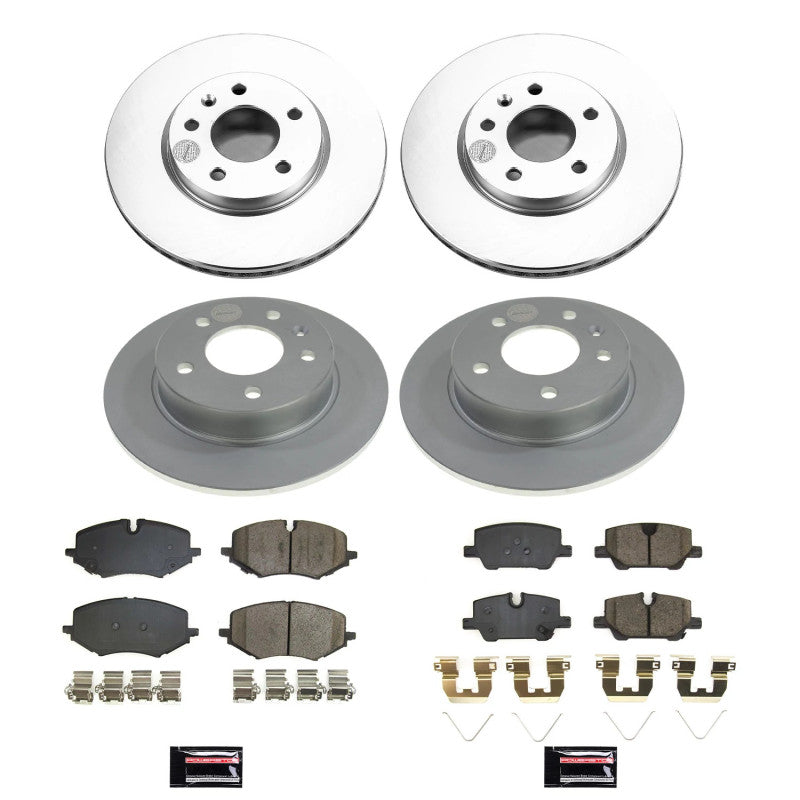 PSB Z17 Evolution Coated Kit - Power Stop 21-22 Chevrolet Trailblazer Front & Rear Z17 Coated Brake Kit
