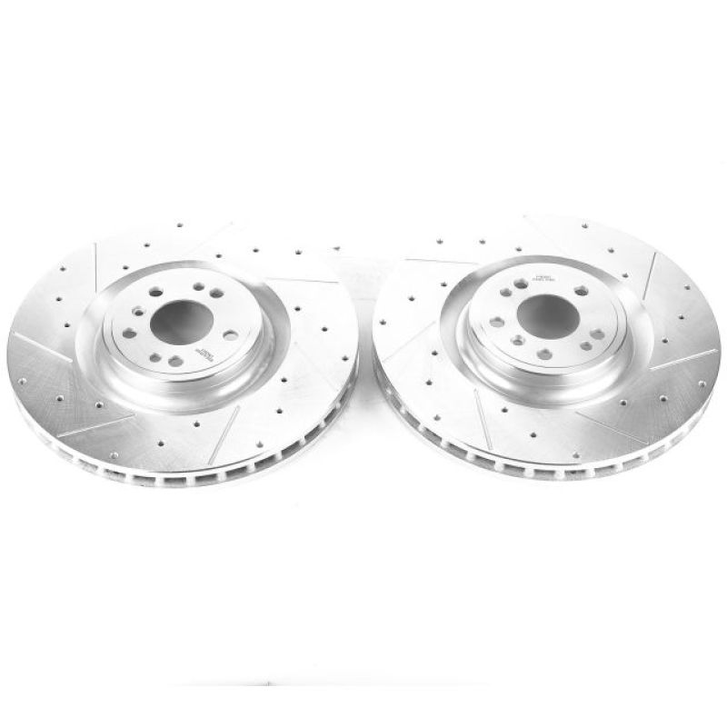 PSB Evolution Drill/Slot Rotor - Power Stop 12-15 Mercedes-Benz ML63 AMG Front Drilled & Slotted Rotor - Pair