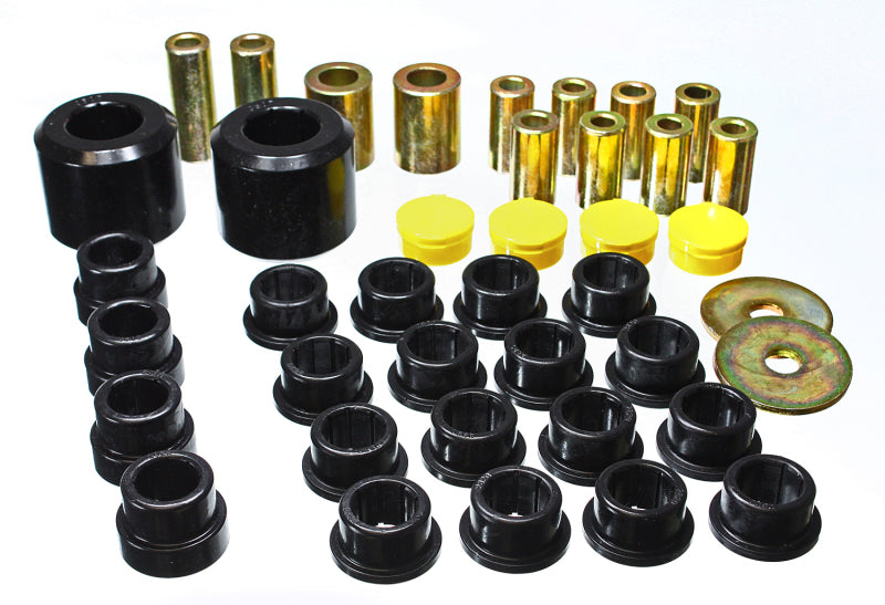 ES Cntrl Arm Bushings - Black - Energy Suspension 10 Chevy Camaro Black Rear End Control Arm Bushing Set