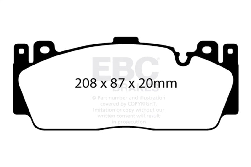 EBC Redstuff Brake Pad Sets - EBC 12+ BMW M5 4.4 Twin Turbo (F10) Redstuff Front Brake Pads