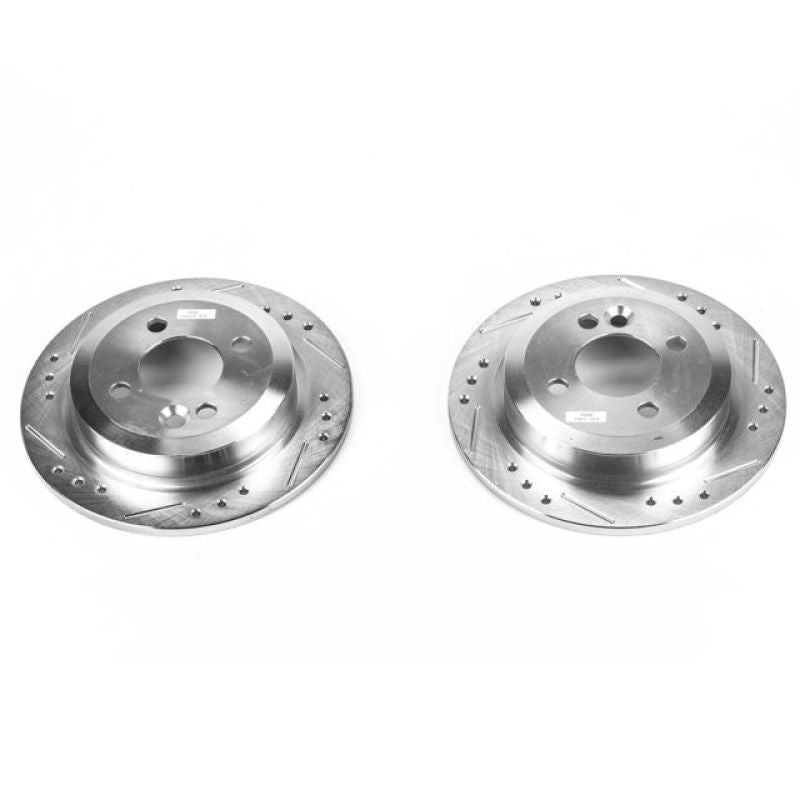 PSB Evolution Drill/Slot Rotor - Power Stop 02-06 Mini Cooper Rear Evolution Drilled & Slotted Rotors - Pair