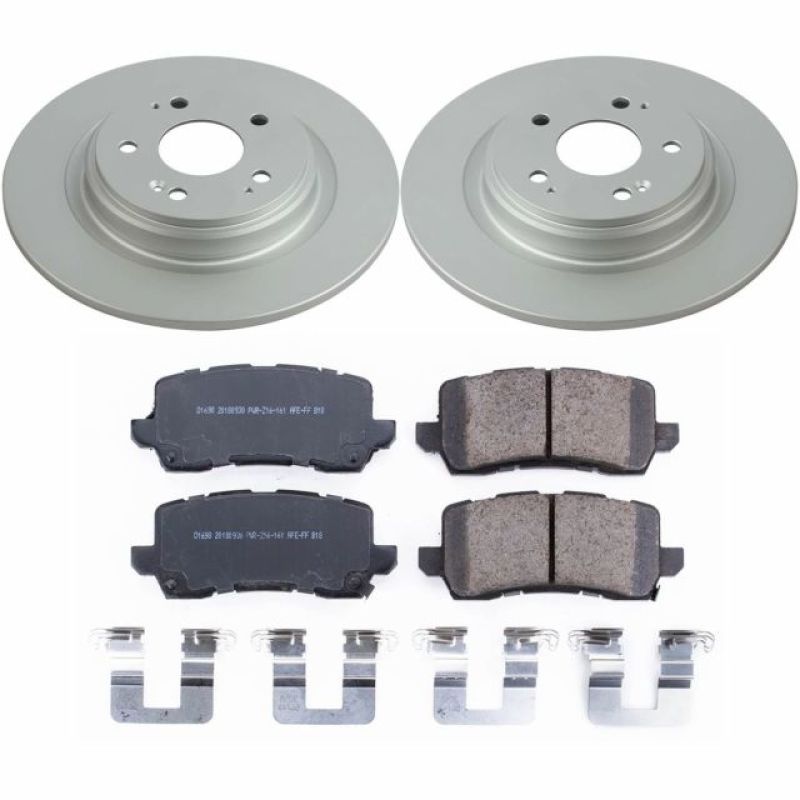 PSB Z17 Evolution Coated Kit - Power Stop 17-19 Acura MDX Rear Z17 Evolution Geomet Coated Brake Kit