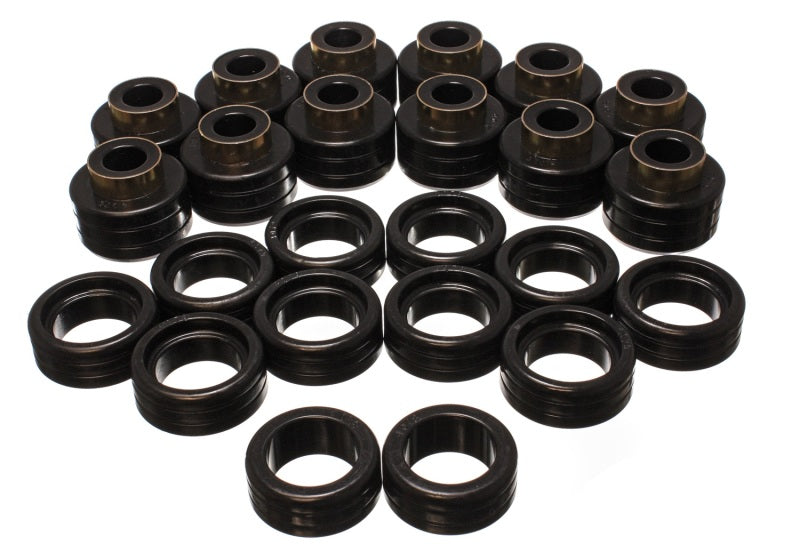 ES Body Mounts - Black - Energy Suspension 92-99 GM Denal XL/Suburban 2WD/Yukon XL 2WD Black Body (Cab) Mount Set