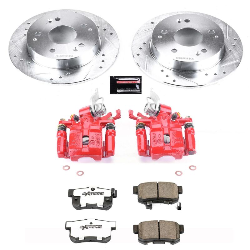PSB Z26 Street Kit w/Cals - Power Stop 98-02 Honda Accord Rear Z26 Street Warrior Brake Kit w/Calipers