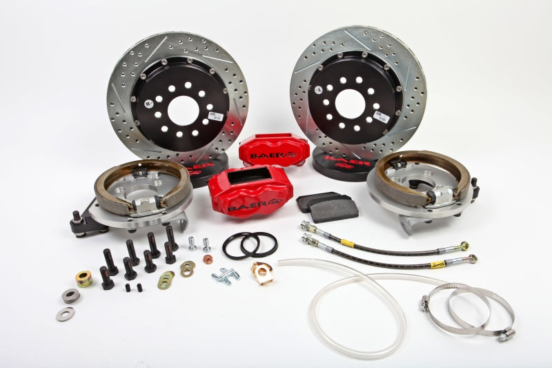 BAE SS4 Brake Kits - Baer Brakes 67-73 Ford Mustang 13in SS4+ Rear SDZ Brake Kit - Monster Green