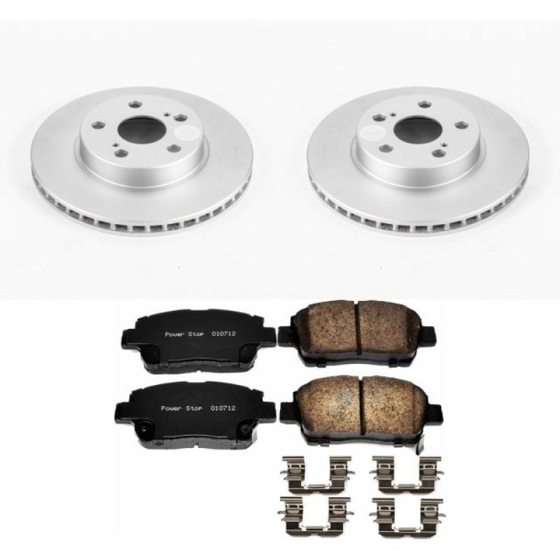 PSB Z17 Evolution Coated Kit - Power Stop 04-09 Toyota Prius Front Z17 Evolution Geomet Coated Brake Kit