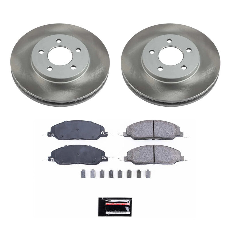 PSB Semi-Coated Rotor Kits - Power Stop 05-10 Ford Mustang Front Semi-Coated Rotor Kit
