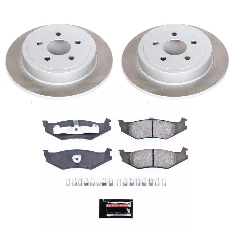 PSB Semi-Coated Rotor Kits - Power Stop 95-01 Plymouth Neon Rear Semi-Coated Rotor Kit