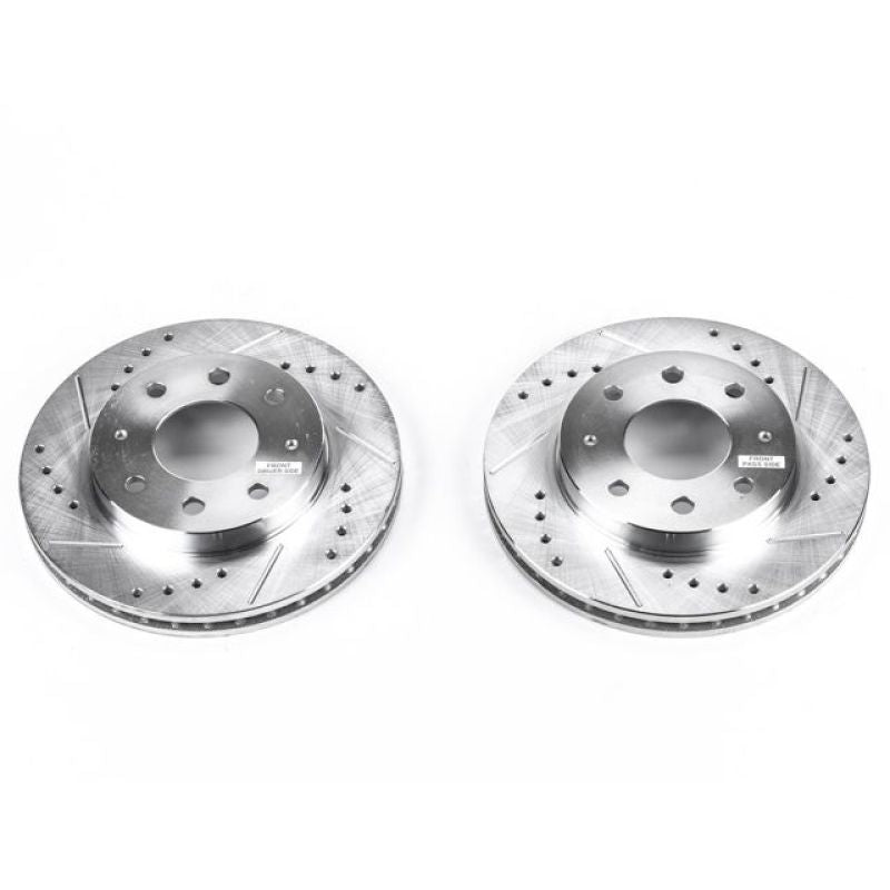 PSB Evolution Drill/Slot Rotor - Power Stop 91-93 Eagle GTX Front Evolution Drilled & Slotted Rotors - Pair
