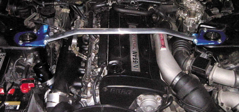 CUS OS Front Strut Bars - Cusco Strut Bar OS Front Skyline GT-R BNR32 w/ Brake Master Cylinder Stopper (S/O, No Cancellations)