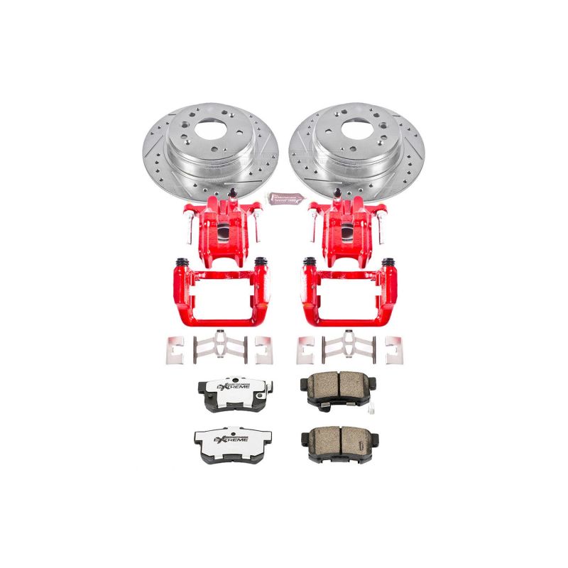 PSB Z26 Street Kit w/Cals - Power Stop 04-08 Acura TL Rear Z26 Street Warrior Brake Kit w/Calipers